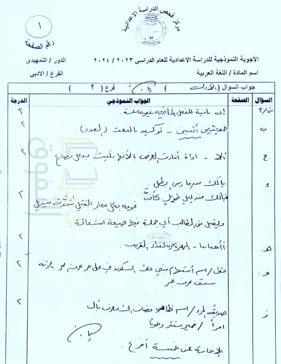 أجوبة_اللغة_العربية_للسادس_الأدبي_تمهيدي_2024_ياسين_الطائي_page-0003 - موقع دليل التفوق
